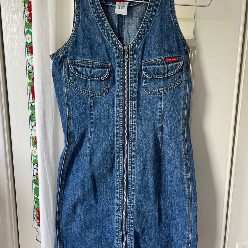 Squeeze Jeans Denim Zip-Up Dress
